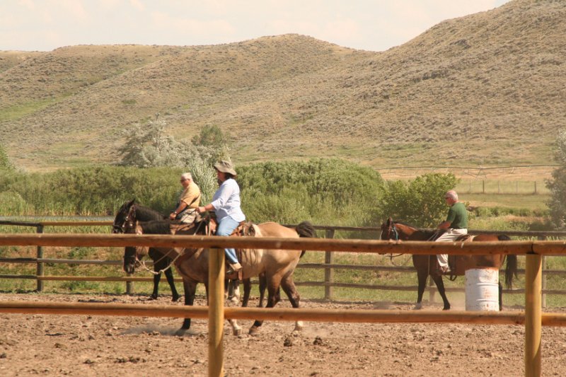 Trip (218).JPG - Sharon is horseback riding at a ranch in Gillette, Wyoming